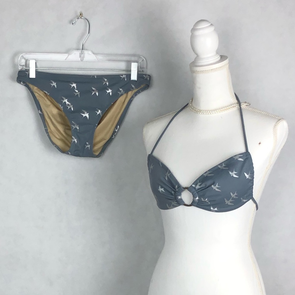 Victoria’s Secret Bird Print Gray Bikini - Picture 2 of 11